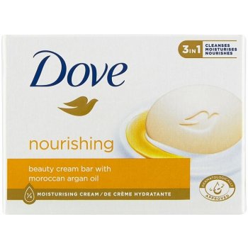 Dove Nourishing Moroccan Argan Oil krémové toaletní mýdlo s arganovým olejem 90 g