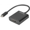 LANBERG USB-C(M) 3.1 na HDMI(F) adaptér kabel 15CM (Displayport ALT MODE) černý (AD-UC-HD-01)