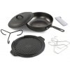GSI Outdoors Súprava liatinového riadu na varenie na otvorenom ohni Guidecast Cookset 260 mm
