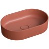 Omnires OVO M+ OVOUNTE Umývadlo na dosku 55x36cm, liaty mramor, terracotta
