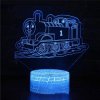 3Dmix 3DL-CLK003 – 3D LED nočná lampa - Vlak Tomáš (Hodiny s budíkom)
