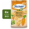 Sunar BIO detské chrumky mrkvové kolieska 6 x 45 g