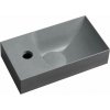 Sapho PICCOLINO Betónové umývadlo 30,8x17 cm, ľavá batéria, sivá matná