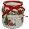 Bartek Candles Cranberry Snow Lampion 100mm – vianočná sviečka v skle