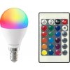 LED žiarovka Forever Light RGB E14 G45 5W 500lm 4000K trieda F