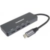 PREMIUMCORD Hub USB-C na 4x USB 3.2 Typ-C, 5G SuperSpeed, Aluminum ku31hub10 PremiumCord