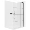CERANO - Sprchová zástena Walk-in Onyx L-pravá vzpera - 8 mm - čierna matná, industriálne sklo - 150x200 cm