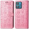 PROTEMIO 67439 ART ANIMALS Peňaženkový obal pre Motorola Edge 40 Neo ružový