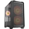 COUGAR PC skříň MX600 Black Mini Tower Mesh Front Panel 2 x 160mm + 1 x 120mm Fans TG Left Panel