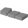 Esselte Home veľkosť M nízka 26,5 x 10 x 36 cm, sivá – sada 3 ks