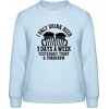 AWDis Sweat Mikina - Pivo Pijem Včera, dnes a Zajtra - Nebeská modrá - L - Dámske