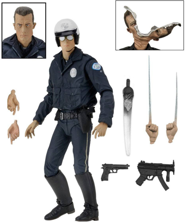 NECA Terminator 2 Ultimate T-1000 motorka Cop 18 cm