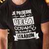 Tričko s potlačou LEKÁR Pánsky Čierna S