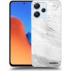 Picasee silikónový čierny obal pre Xiaomi Redmi 12 5G - White marble
