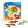 Bigjigs Viacvrstvové puzzle životný cyklus korytnačky