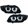 KITT Specials 3D Angel Eyes LED DRL Xenon Headlights suitable for BMW 3 Series E90 E91 LCI (2008-2011) Black