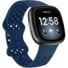 eses Silikónový remienok dierkovaný pre Fitbit Versa 3 a 4, Sense 1 a 2 - Veľkosť L, modrý