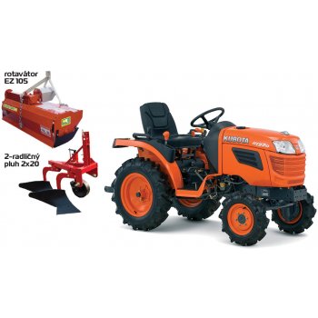 Kubota B1121 set rotavátor, pluh