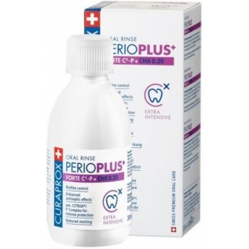 Curaprox Perio Plus+ FORTE CHX 0,20% ústna voda s chlórhexidínu a citroxom 200 ml