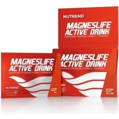 Nutrend MAGNESLIFE ACTIVE DRINK - 10x15 g - Pomaranč