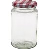 Zaváracie poháre Gastro 370 ml, skrutkovacie viečko kockovaný vzor, sada 6 ks