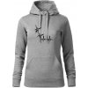 EKG bouldering mikina dámská Cape s kapucí Tmavosivý melír