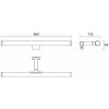 Sylvania 0043210 kúpeľňové nástenné svietidlo SYLMIRROR LED FLUTE IP44 NW