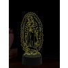 Beling 3D lampa, Panna Mária Guadalupská, 16 farebná,AA90