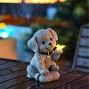 Solárna záhradná lampa psík s motýľom LED dekoratívna
