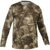 Tričko Solognac Priedušné poľovnícke 100 s dlhým rukávom maskovanie Treemetic