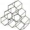 Stojan na víno Compactor Hexagon pre 6 fliaš, matná oceľ, 28x28x14, 5 cm (RAN8663)