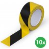 PVC výstražná páska 50 mm x 33 m, balenie 10 ks, čierno-žltá