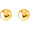 Šperky eshop - Zlaté 375 puzetové náušnice - zrkadlovoleské a hladké guličky, 7 mm S1GG44.19