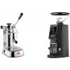 La Pavoni Professional Lusso + Eureka Atom W 65 Casa, black