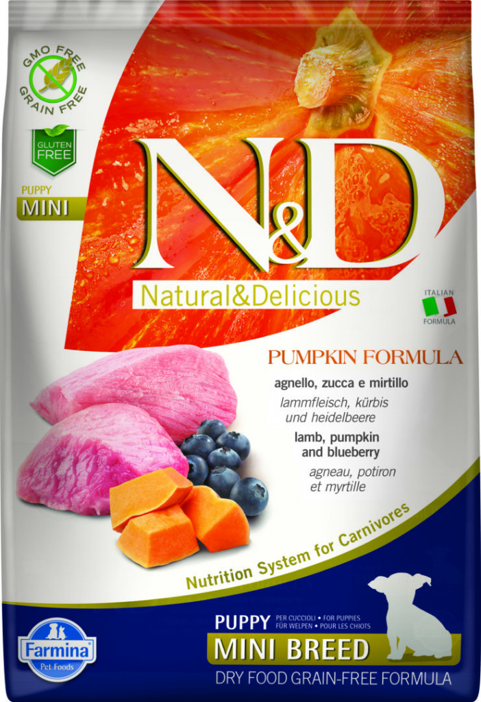 N&D Grain Free Pumpkin DOG Puppy Mini Lamb & Blueberry 0,8 kg