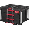 Milwaukee 4932472130 Compact System Organizer Packout Box s 3 zásuvkami