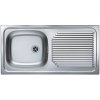 Jednokomorový drez Alveus Basic, strieborná oceľ