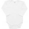 Luxusné bavlnené body dlhý rukáv New Baby - biele, veľ. 92 (18-24m)
