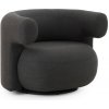 Normann Copenhagen Otočné kreslo Burra Lounge W. Return Outdoor Natté– tmavosivá