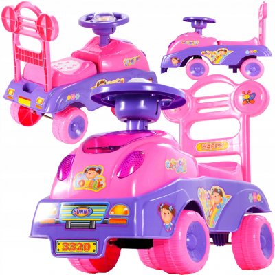 MalPlay šmykľavkové auto Tlačiace auto vozidlo Ružové
