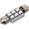 Žiarovka 6 SMD LED 12V suf. SV8.5 38mm s rezistorom CAN-BUS modrá