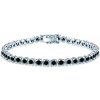 Tenisový náramok Luminy 4,5 mm: biele zlato, čierne diamanty - SAV-B-TENIS-16CM-45SZ-30K-585-CZD-B SAVICKI
