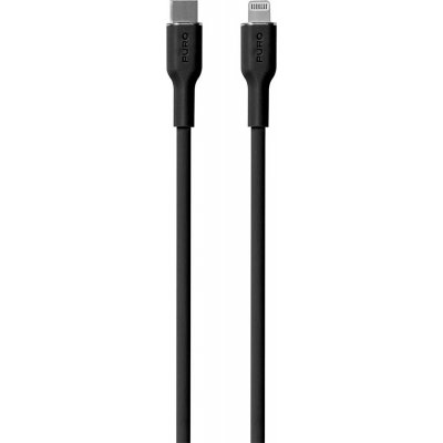 Puro PUCAPLTUSBCICONBLK Soft Silicone USB-C to Lightning, 1,5m, černý