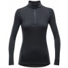 Dámske funkčné tričko DEVOLD DUO ACTIVE W ZIP NECK Black