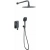 Excellent Clever 2.0 sprchová súprava podomietková s dažďovou sprchou grafitová AREX.SET.4145AB