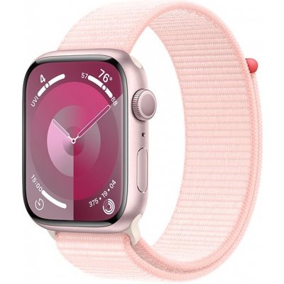 Apple Watch Series 9 45 mm Ružový hliník so svetlo ružovým prevliekacím športovým remienkom MR9J3QC/A