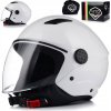 OTVORENÁ MOTOCYKLOVÁ PRILBA | VITO UNO | BIELY LESK, SKÚTER CHOPPER ECE 22.06