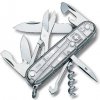 VICTORINOX - Stredný vreckový nôž Climber, 14 funkcií, strieborná 1.3703.T7