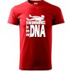 Swimming is in my DNA - Klasické pánske tričko vyššej gramáže - 3XL ( Červená )