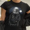 Tričko s potlačou ASTRONAUT REBEL Dámsky Čierna M
